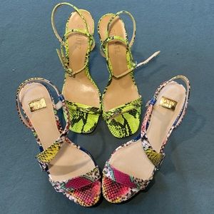 Rainbow heel: Louise et cie Neon:Schutz